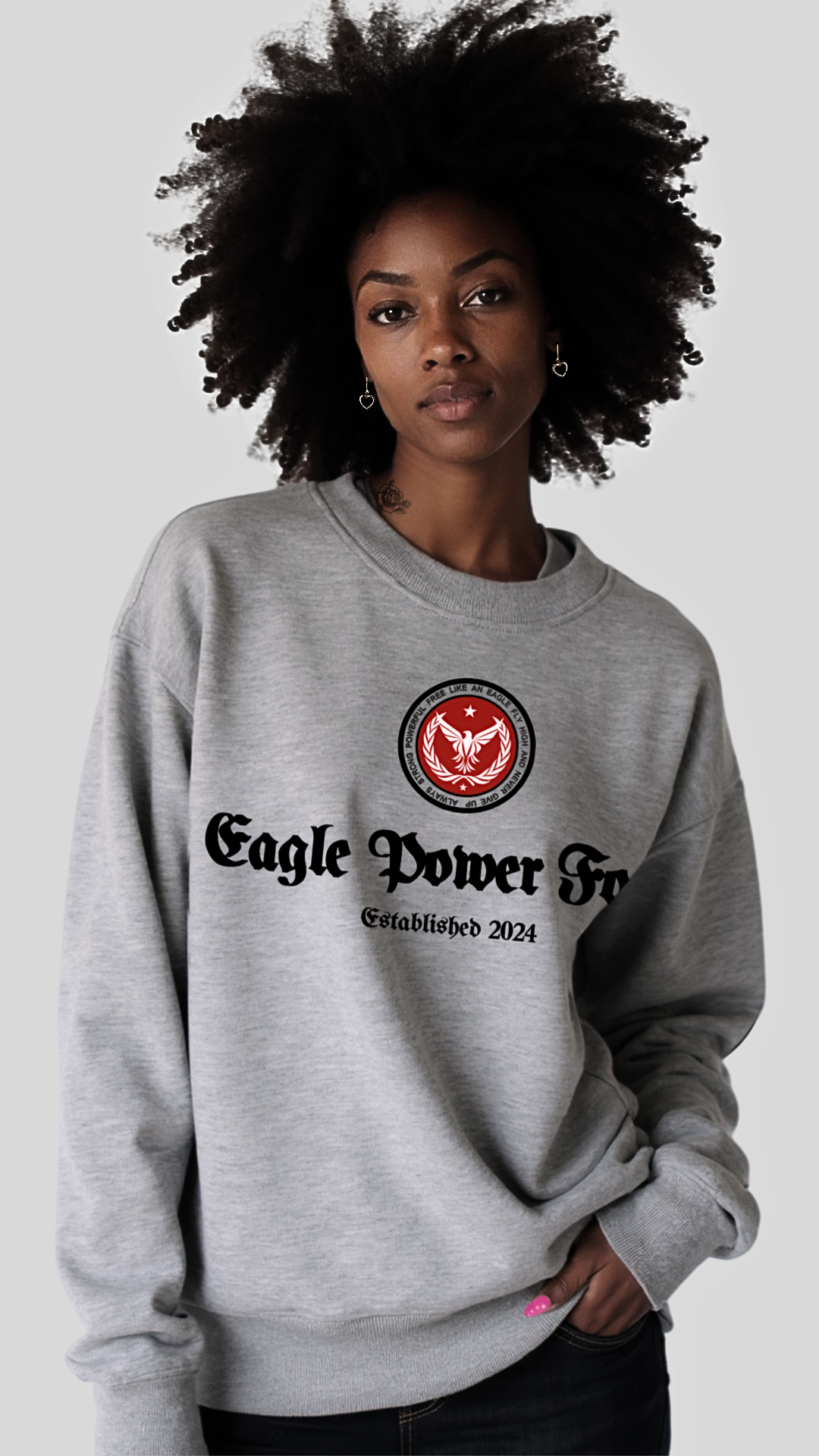 Sweatshirt Women's Gray Eagle Power Force