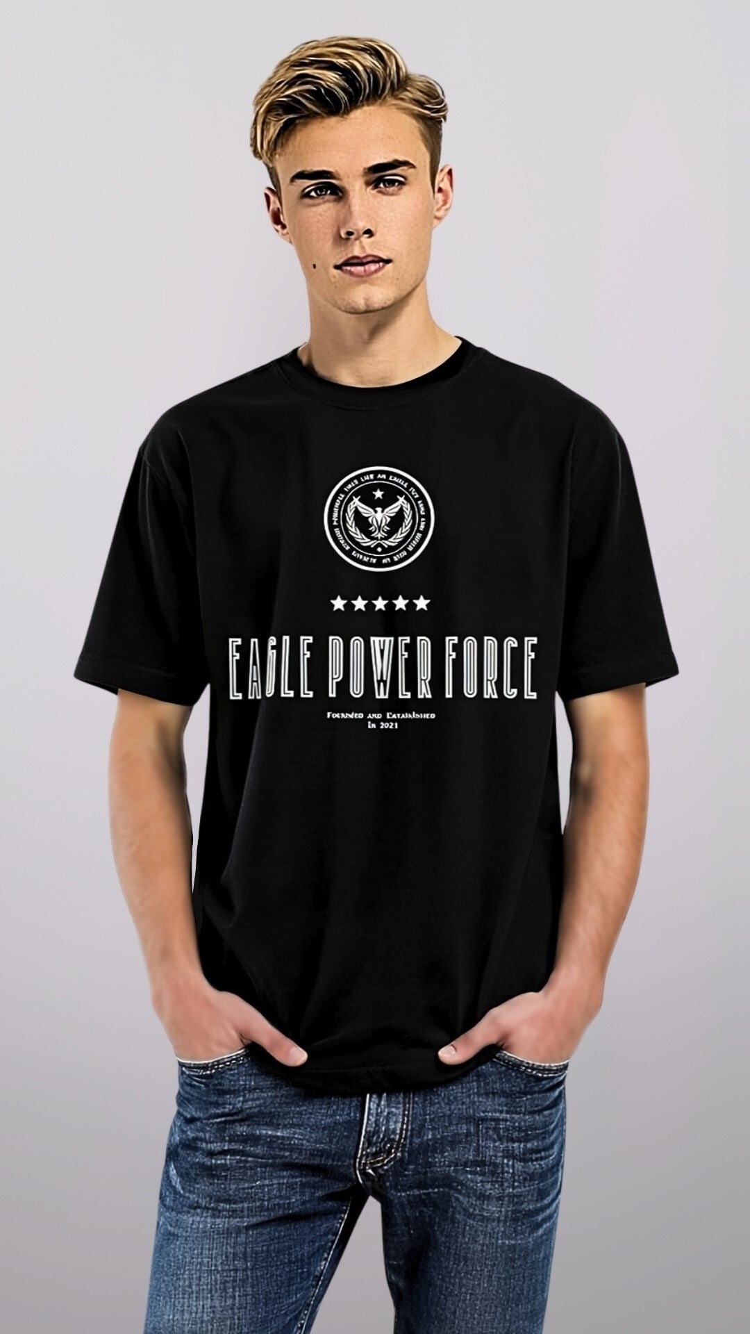 Eagle Power Force Tee Boy's vibe edition black