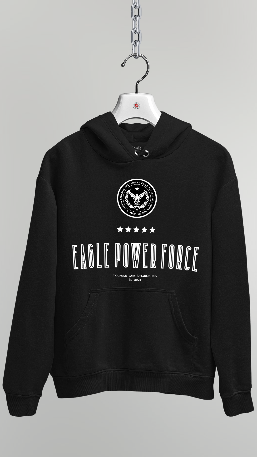 Boy's Hoodie Black Eagle Power Force