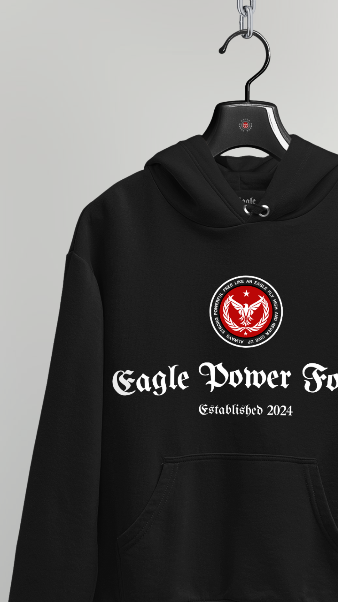 Hoodie Girl's black Eagle Power Force