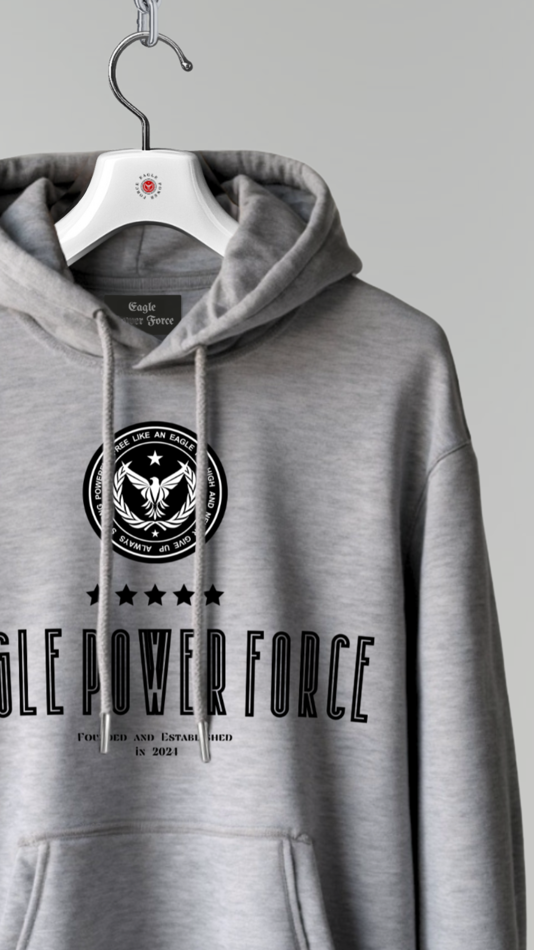 Hoodie Girl's gray Eagle Power Force