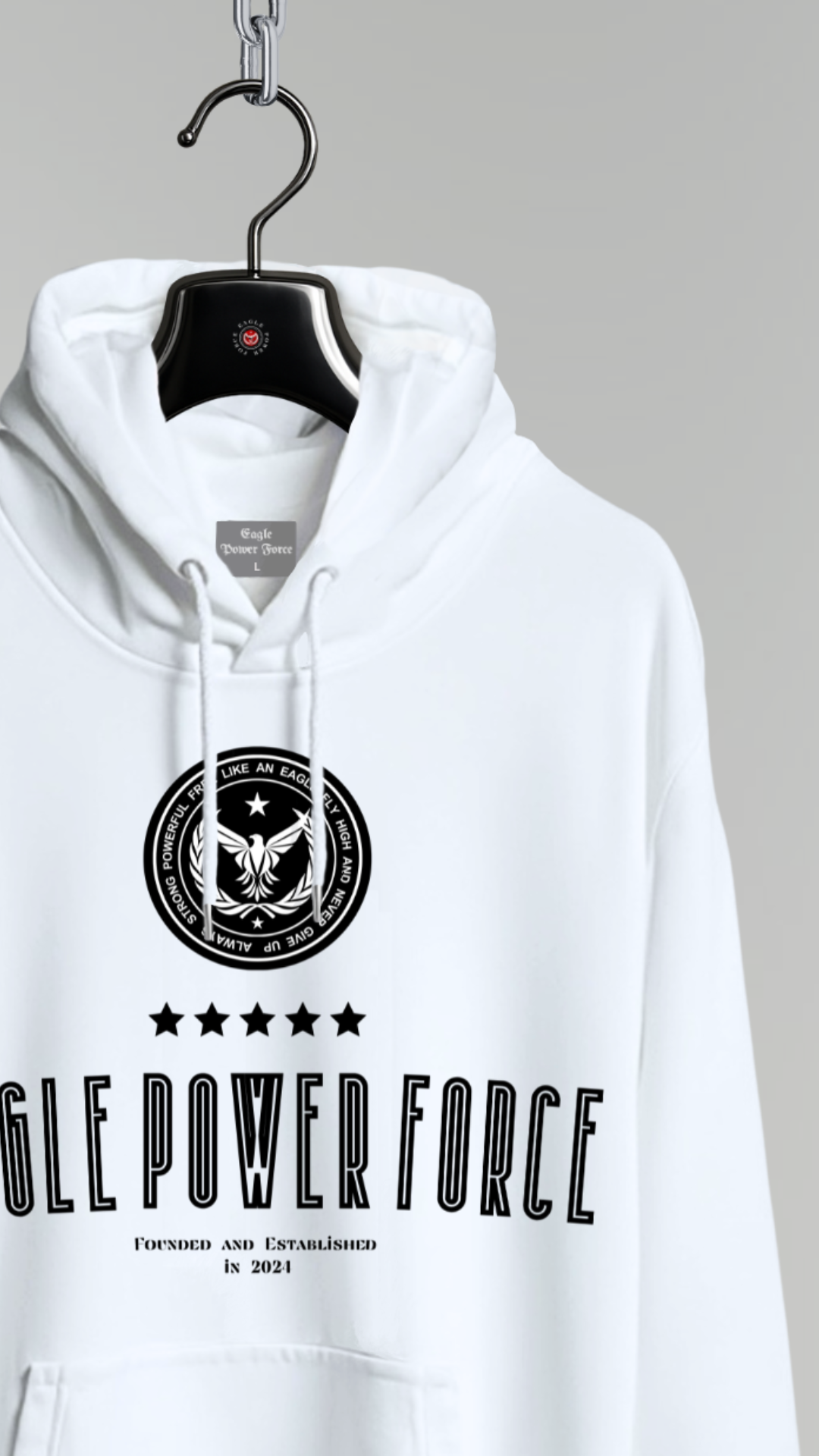 Hoodie en's White Eagle Power Force