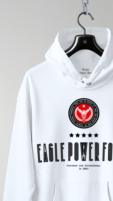 White Hoodie Eagle Power Force