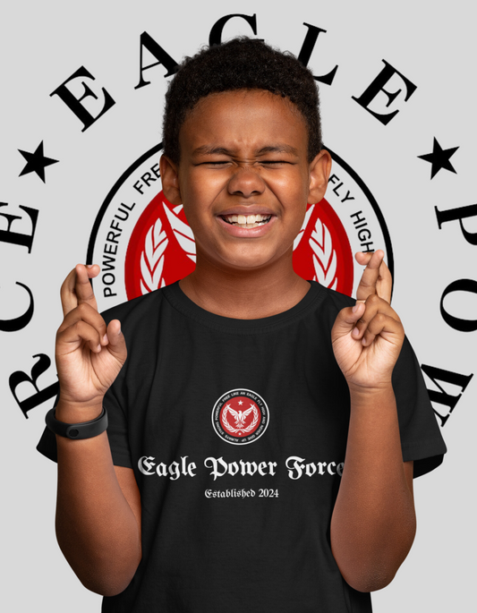 Black Eagle Power Logo Kids T-Shirt