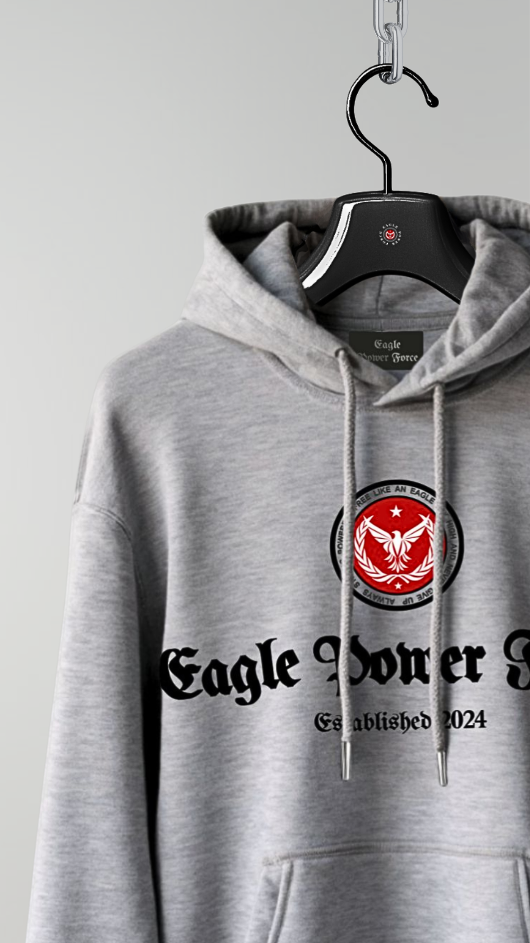 Hoodie Girl's Gray Eagle Power Force