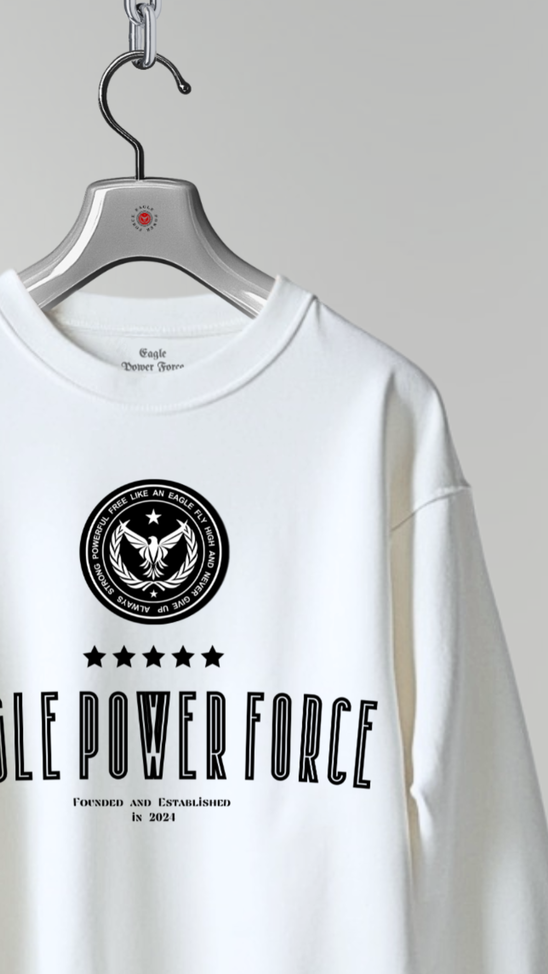 Sweatshirt Boy's white Eagle Power Force
