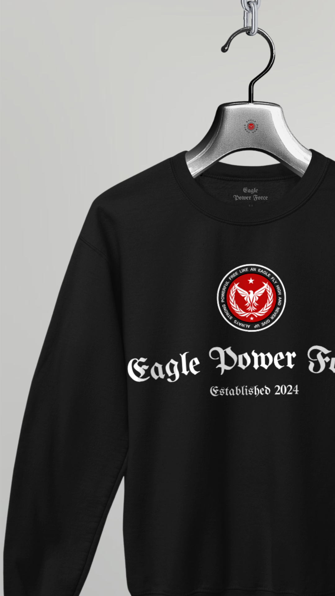 Black Sweatshirt Eagle Power Force