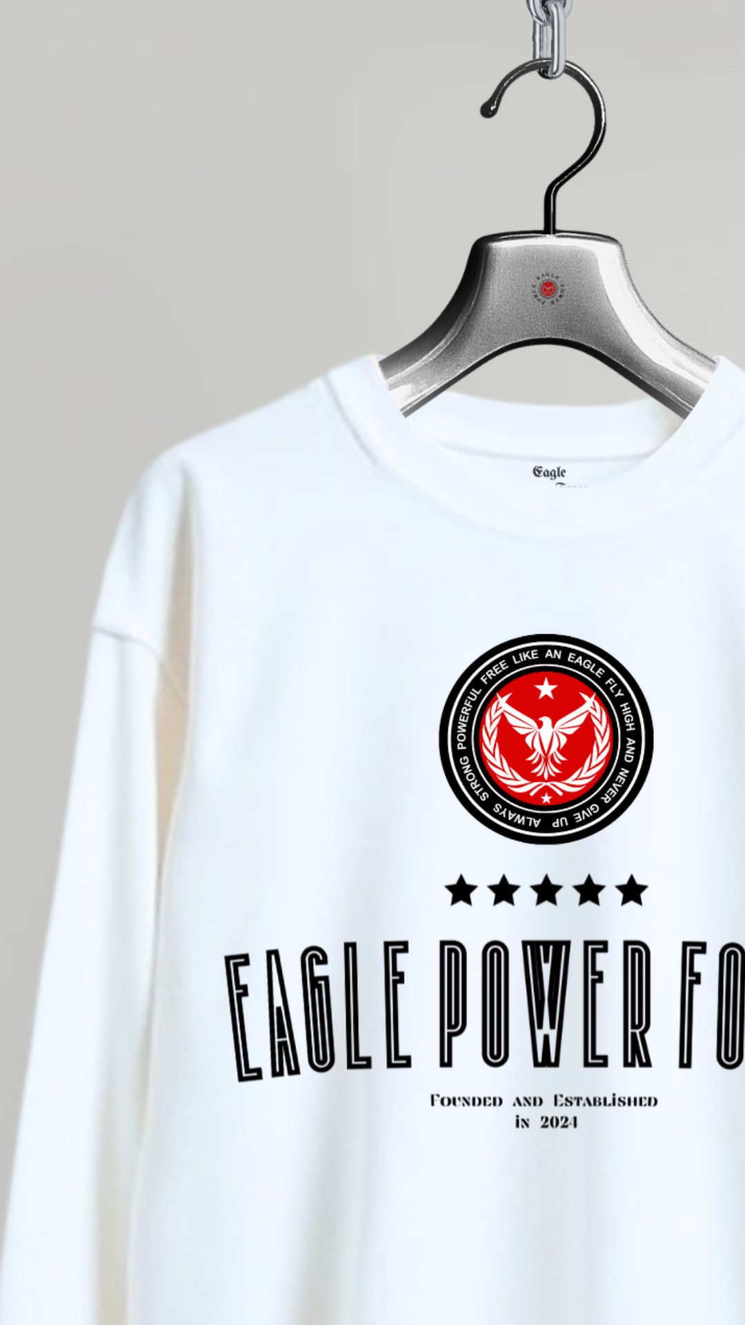 Sweatshirt Boy's white Eagle Power Force