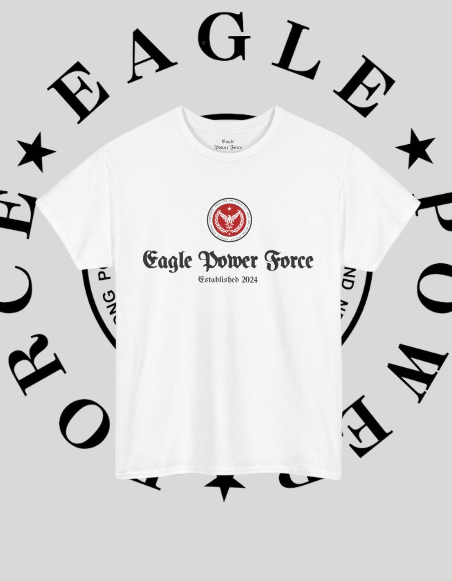 Eagle Power Eagle Toddler T Shirt White front logo