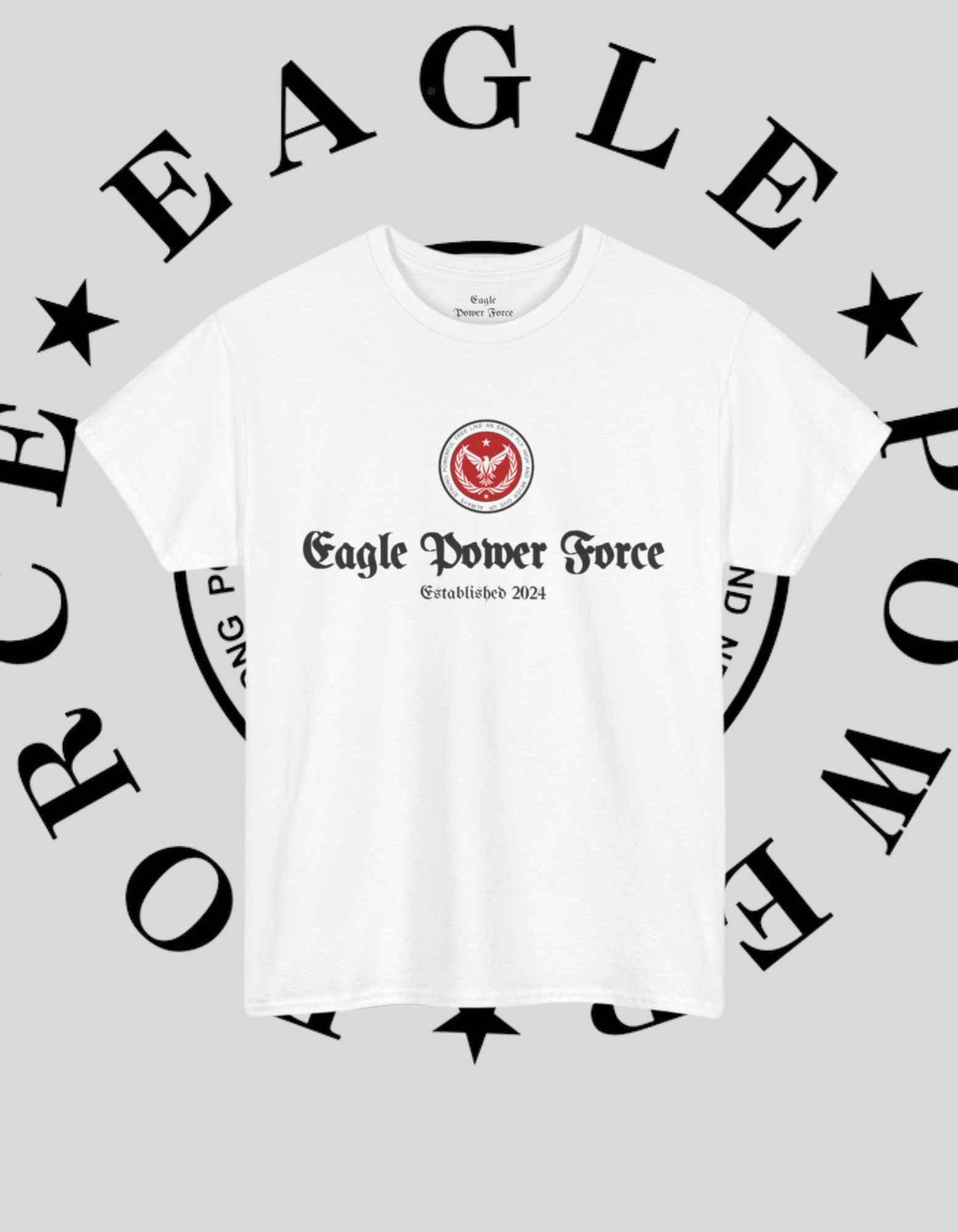 Eagle Power Eagle Toddler T Shirt White front logo