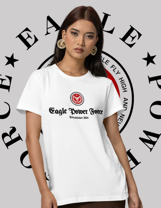 Eagle Power Force Women T Shirt White front logo