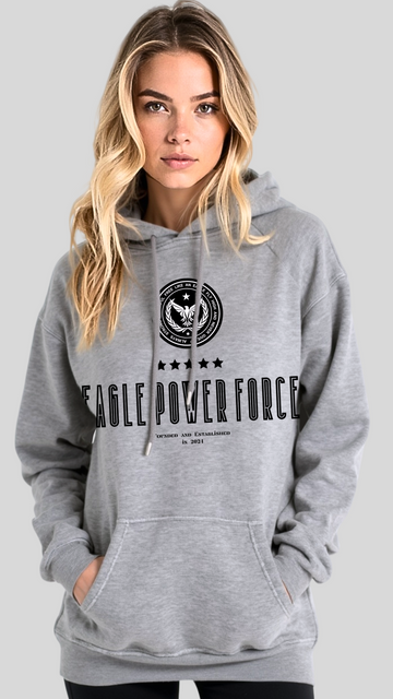Hoodie Girl's gray Eagle Power Force