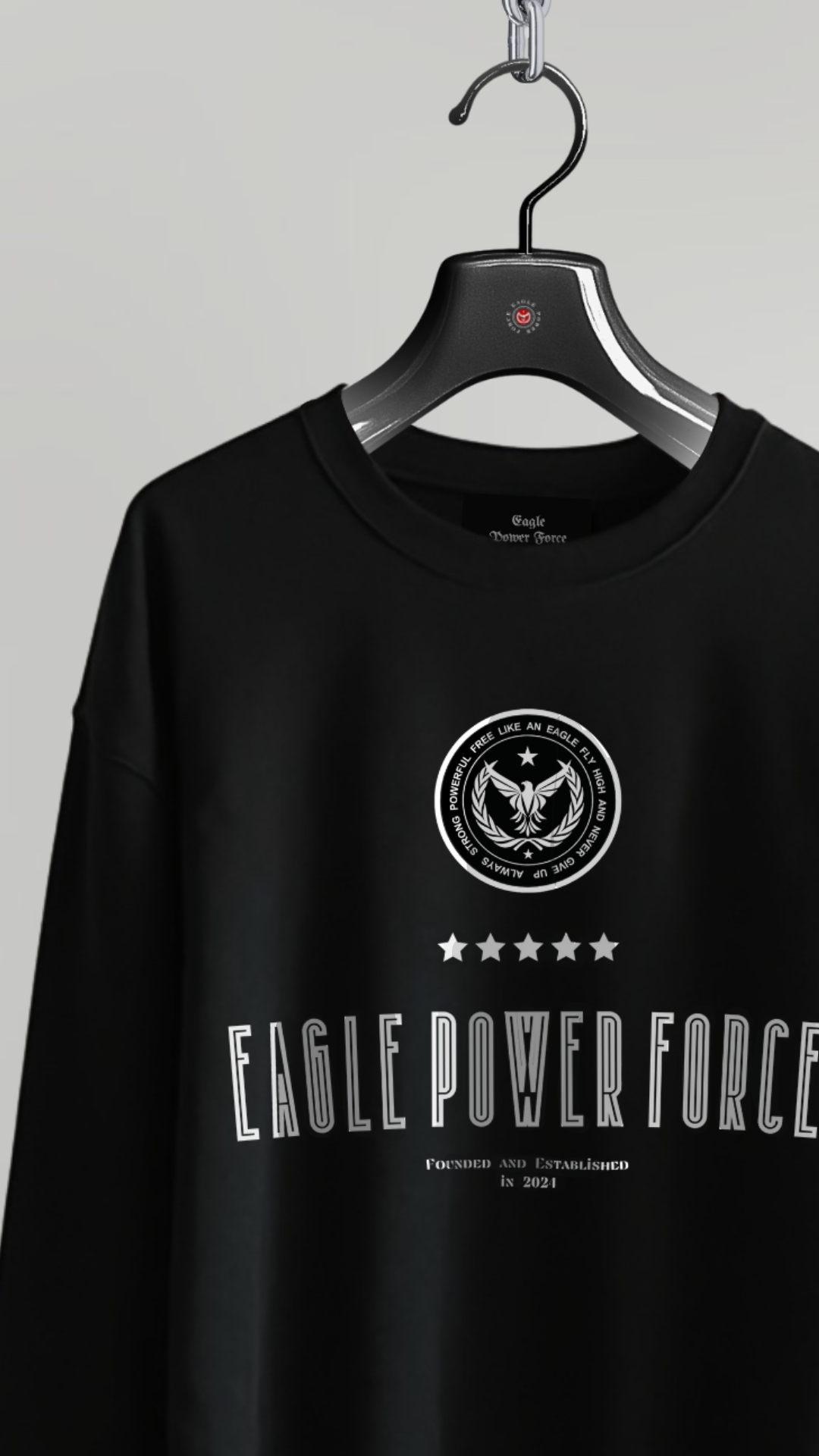 Sweatshirt Girl's black Eagle Power Force