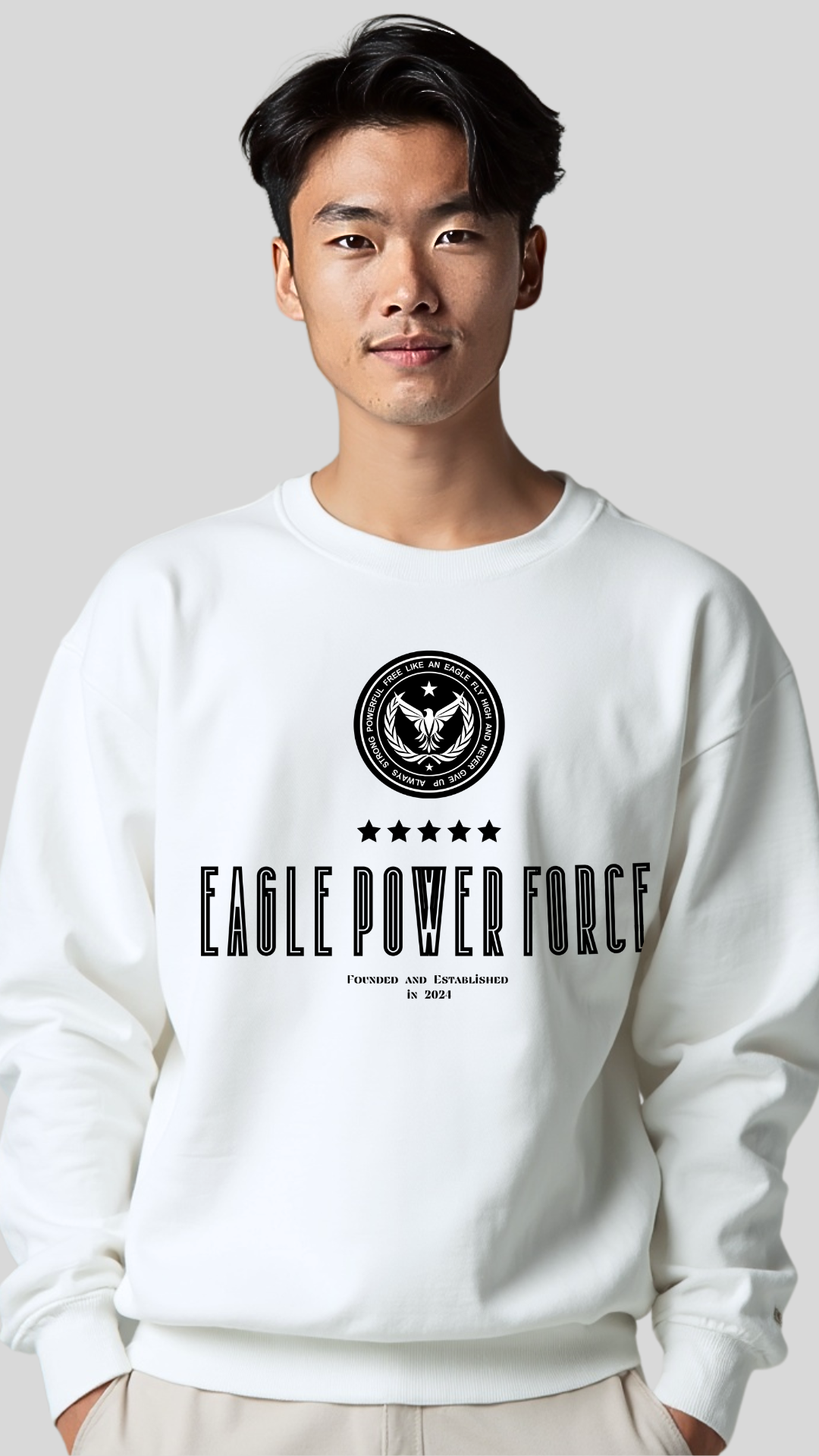 Eagle Power Force Boy's Sweatshirt white