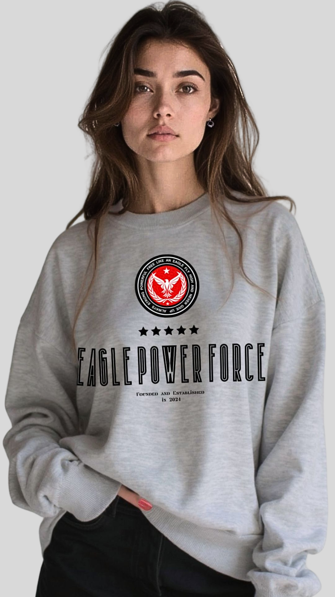 Sweatshirt Women's gray Eagle Power Force