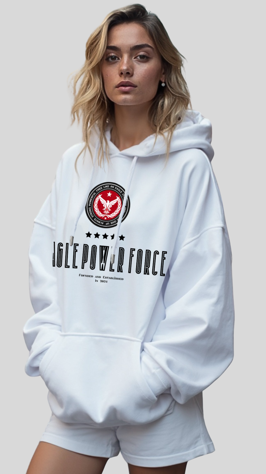 Eagle Power Force Women's white Hoodie