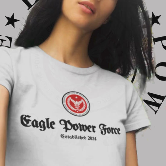 Eagle Power Force Women T Shirt White front logo